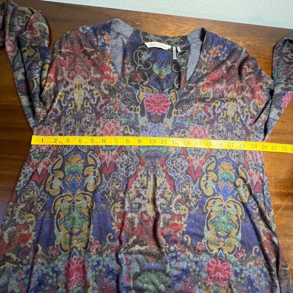 Soft Surroundings Boho Granola Cottage Indie Shark Tooth Whimsigoth Tunic Large - Picture 8 of 12